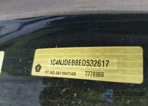 2014 Jeep Compass Latitude from USA, damaged, VIN 1C4NJDEB8ED532617